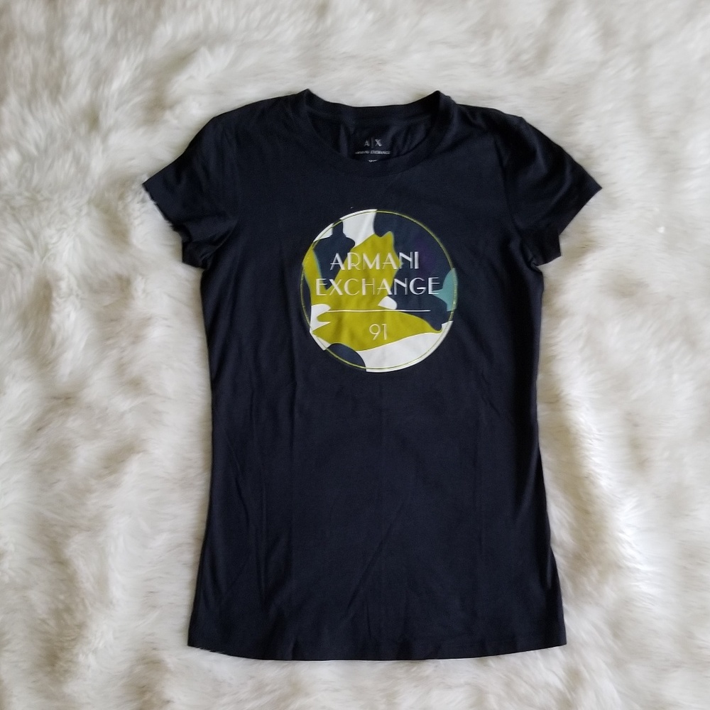 NWT Armani Exchange Navy Blue T-Shirt